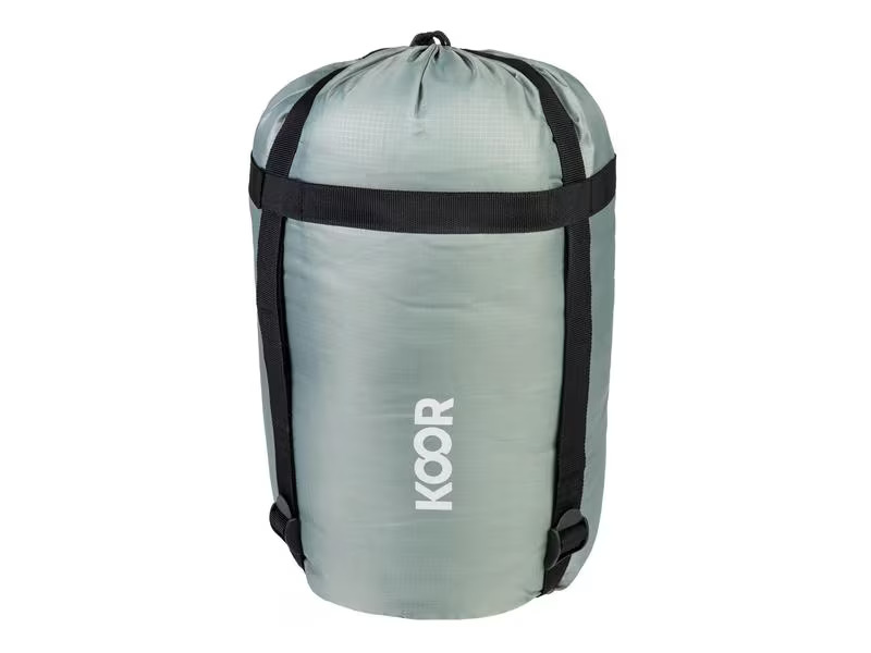 KOOR Schlafsack, Schlafsackeinlage und Reisekissen Set Grün