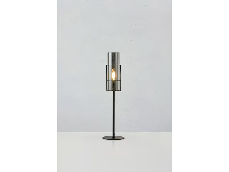 Markslöjd Tischleuchte Tubo 1L, E14, 50 cm, Schwarz/Smoke