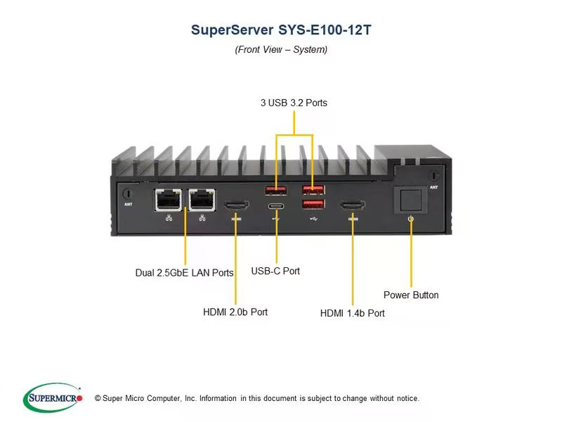 Supermicro Barebone IoT SuperServer E100-12T-C