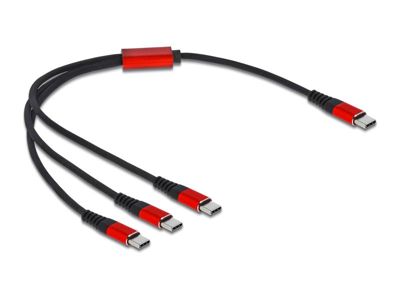 Delock USB-Ladekabel USB-C zu 3x USB-C 30 cm
