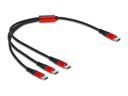 Delock USB-Ladekabel USB-C zu 3x USB-C 30 cm