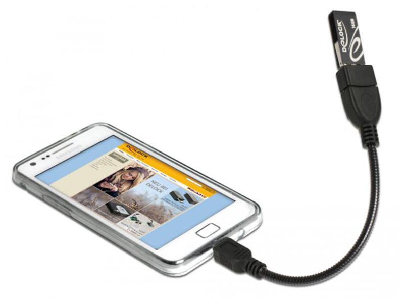 Delock USB-OTG-Kabel A – MicroB 0.15 m