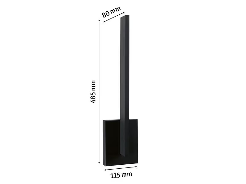 Paulmann Wandleuchte Levka, 3000K, 13.5W, Anthrazit