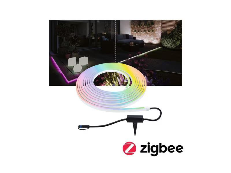 Paulmann LED-Stripe Smart Home Plug &amp; Shine Smooth, RGB, 10m, Weiss