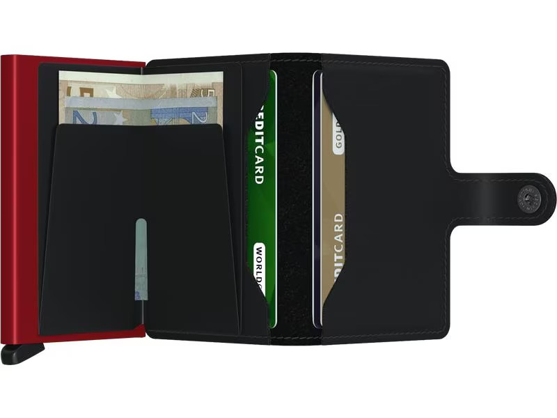SECRID Portemonnaie Miniwallet Matte Black/Red