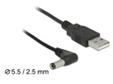 Delock USB-Stromkabel A - Power Hohlstecker 5.5/2.5mm 1.5m