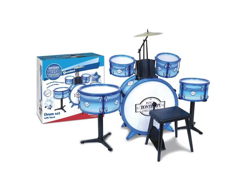 Bontempi Musikinstrument Schlagzeug blau