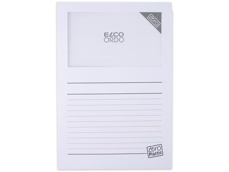 ELCO Sichthülle Zero Plastic Weiss, 100 Stück
