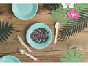 Partydeco Tischkarte Aloha Monstera 6 Stück