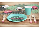 Partydeco Tischkarte Aloha Monstera 6 Stück