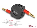 Delock Audio-Kabel aufrollbar 3.5 mm Klinke - 3.5 mm Klinke 0.9 m