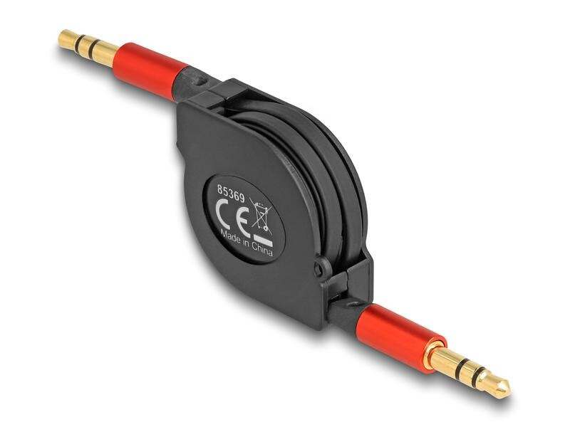 Delock Audio-Kabel aufrollbar 3.5 mm Klinke - 3.5 mm Klinke 0.9 m