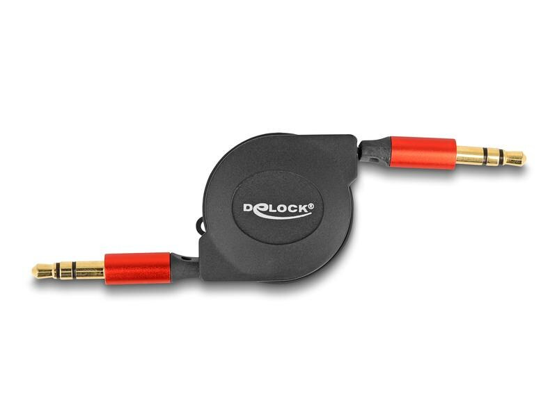 Delock Audio-Kabel aufrollbar 3.5 mm Klinke - 3.5 mm Klinke 0.9 m