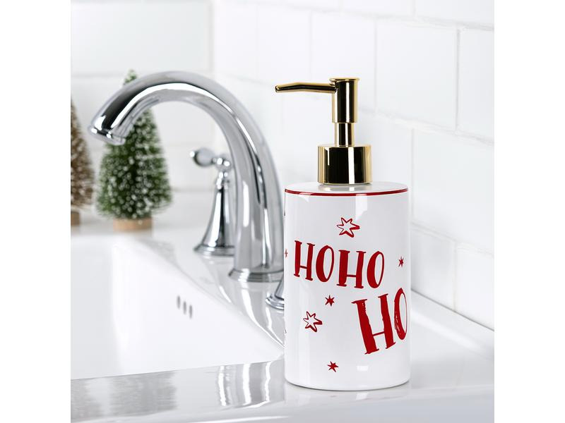 Diaqua Seifenspender «Hoho Ho» 400 ml, Rot/Gold/Weiss