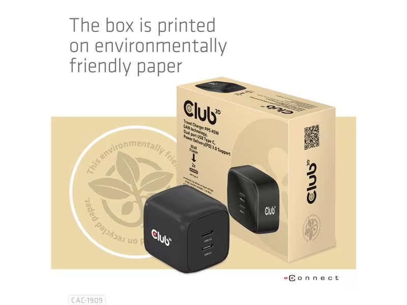 Club 3D USB-Wandladegerät CAC-1909