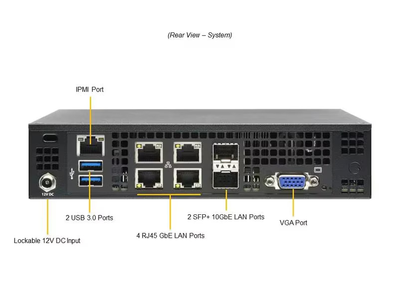 Supermicro Barebone IoT SuperServer SYS-E200-12A-8C