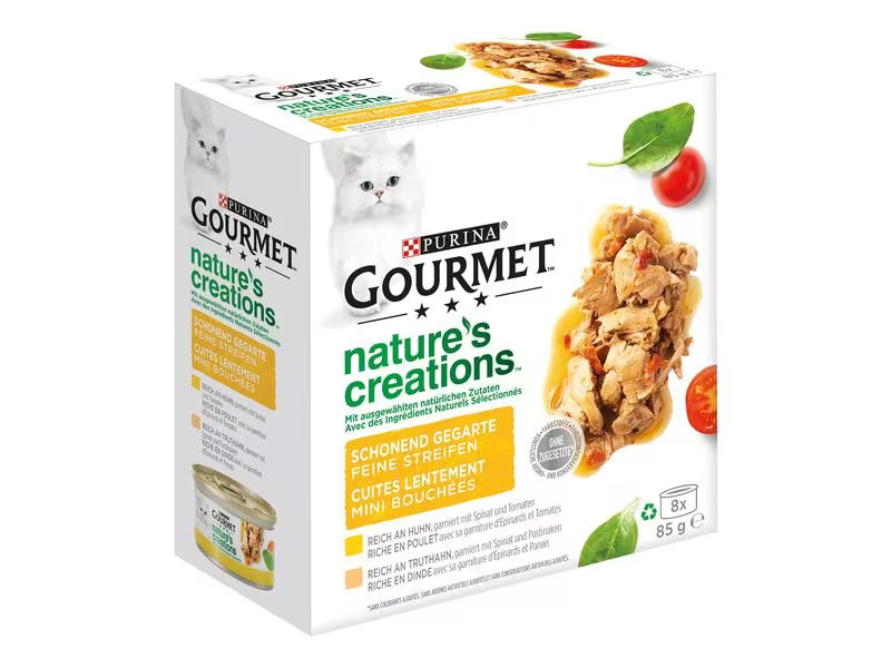 Purina Nassfutter Nature's Creation Huhn &amp; Truthahn, 8 x 85 g