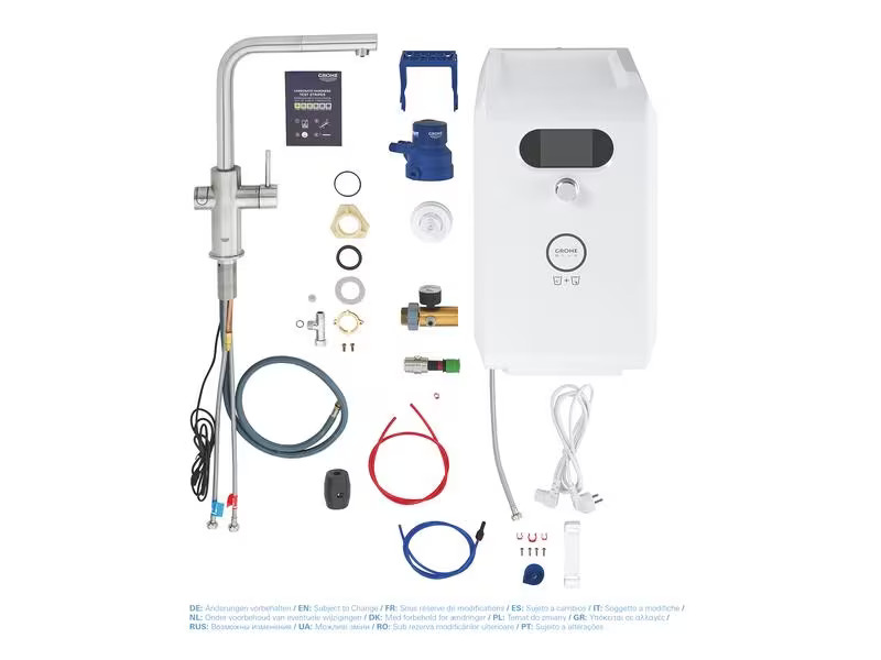 GROHE Küchenarmatur Blue Professional L-Auslauf Set Supersteel
