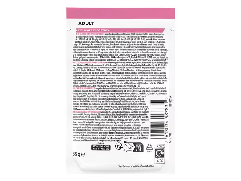 Purina Pro Plan Nassfutter Delicate Digestion Hochseefisch in Sosse, 85 g