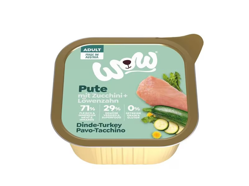 WOW Nassfutter Adult Truthahn Schale, 11 x 150 g