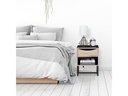 relaxdays Nachttisch mit 1 Schublade 50 x 39 cm, Nature/Schwarz
