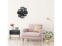 relaxdays Nachttisch mit 1 Schublade 50 x 50 cm, Gold/Schwarz