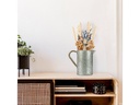 relaxdays Vase Vintage Krug 21 cm, Silber