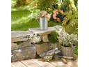 relaxdays Vase Vintage Krug 21 cm, Silber