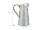 relaxdays Vase Vintage Krug 27.5 cm, Silber