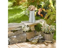 relaxdays Vase Vintage Krug 27.5 cm, Silber