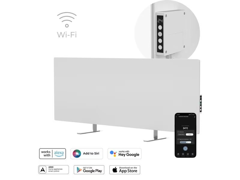 AENO Infrarot-Heizer Premium Eco Smart LED 700 W, Weiss
