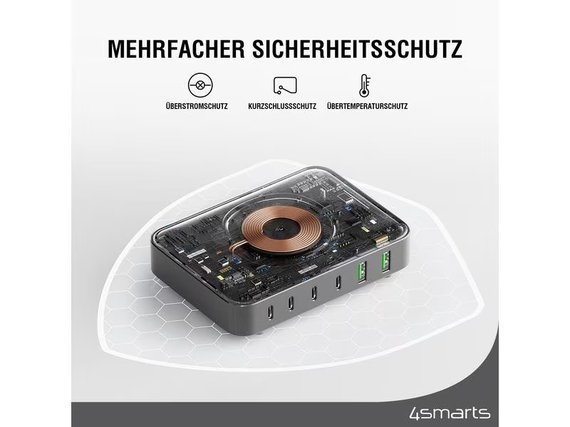 4smarts 7in1 GaN Ladestation Schwarz