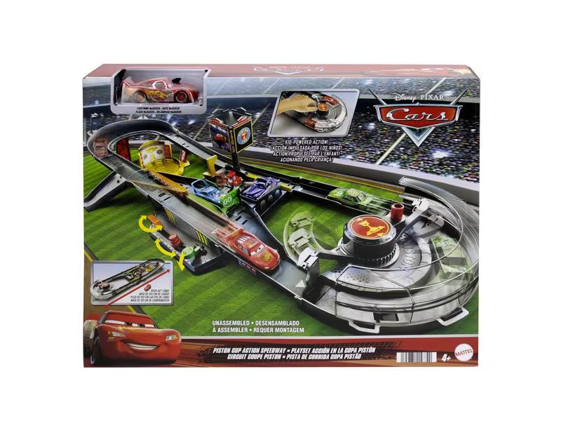 Mattel Cars Disney Cars Piston Cup Action-Rennstrecke