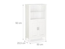 relaxdays Badezimmerregal 92 x 50 x 25.5 cm, Weiss