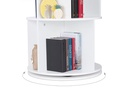 relaxdays Drehbares Bücherregal 138 x 50 cm, Weiss