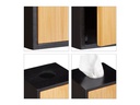 relaxdays Kosmetiktuchbox Quadratisch Nature/Schwarz