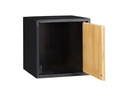 relaxdays Kosmetiktuchbox Quadratisch Nature/Schwarz