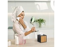 relaxdays Kosmetiktuchbox Quadratisch Nature/Schwarz