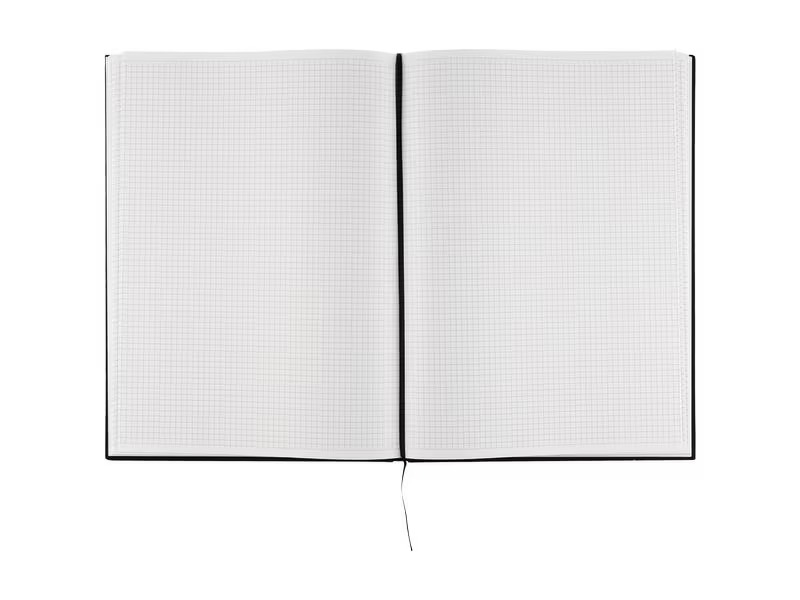 Büromaterial Notizbuch A4, Kariert, Schwarz
