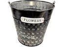 CHALET Blumentopf Bubble 22 x 20 x 14.5 cm, Silber