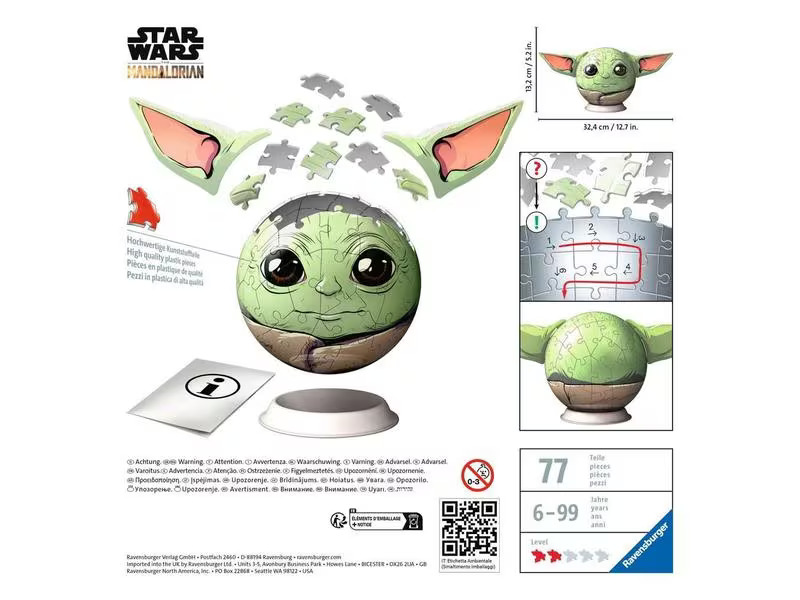 Ravensburger 3D Puzzle Mandalorian Grogu mit Ohren