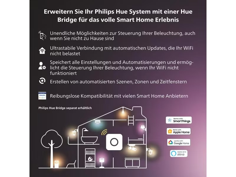 Philips Hue LED-Lichterkette Festavia, 40 m, 500 LEDs