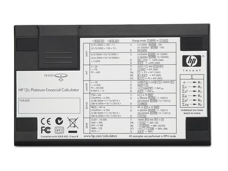 HP Finanzrechner 12c Platinum