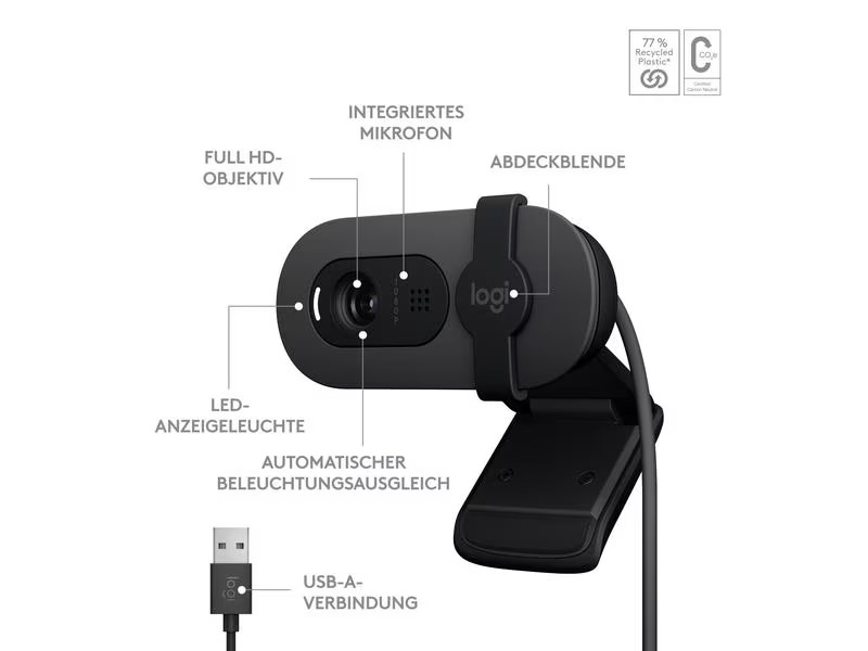 Logitech Brio 100 Graphite