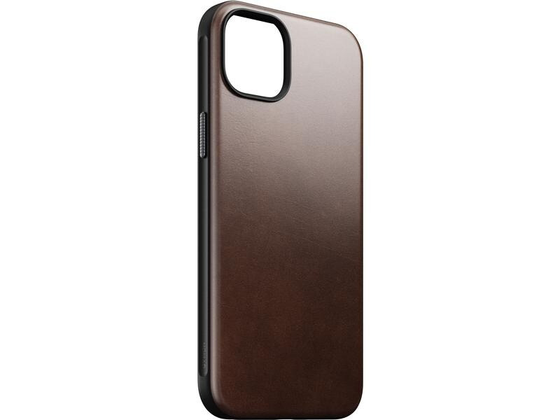 Nomad Back Cover Modern Leather Horween iPhone 15 Plus Schwarz