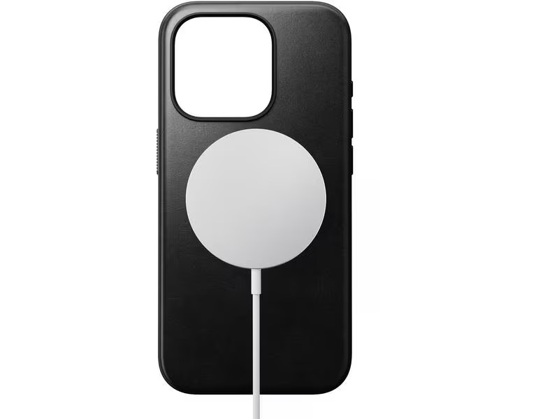 Nomad Back Cover Modern Leather Horween iPhone 15 Pro Schwarz