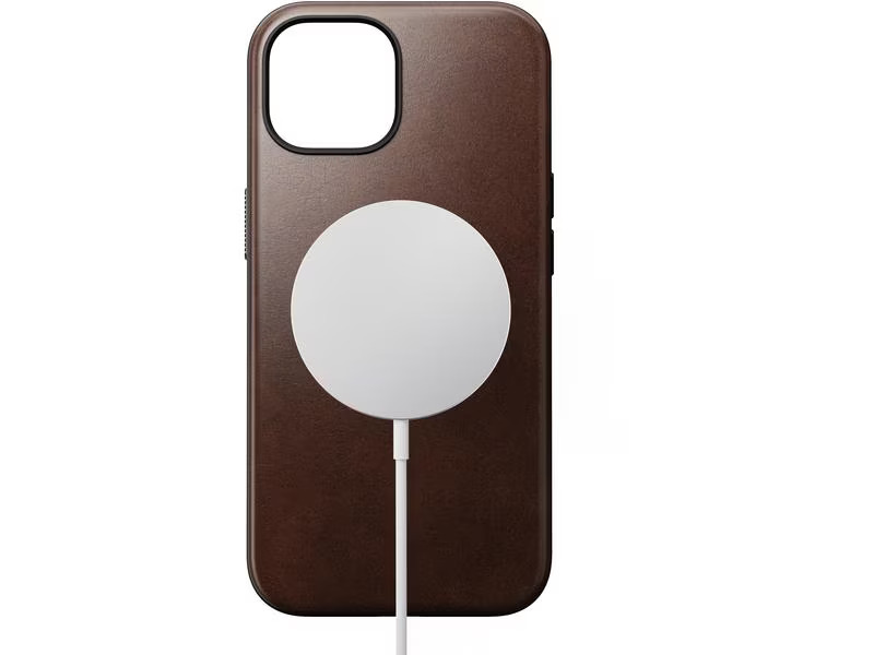 Nomad Back Cover Modern Leather Horween iPhone 15 Schwarz