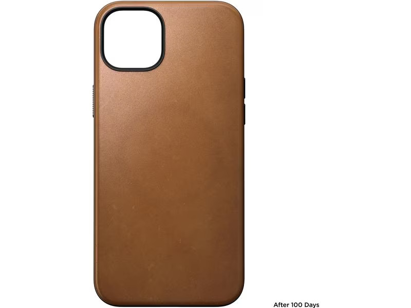 Nomad Back Cover Modern Leather iPhone 15 Plus Rostbraun
