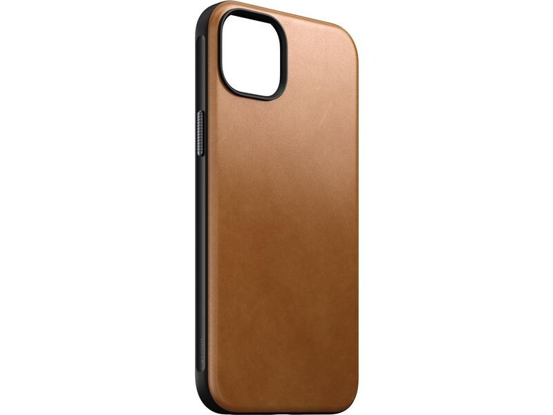 Nomad Back Cover Modern Leather iPhone 15 Plus Rostbraun