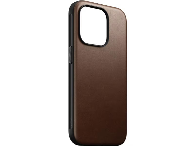 Nomad Back Cover Modern Leather iPhone 15 Pro Braun